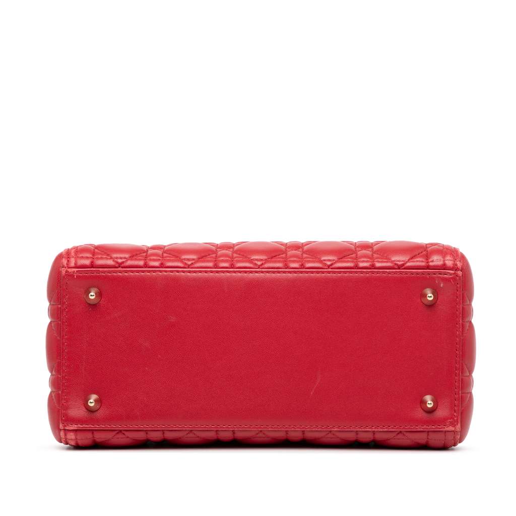 Dior Medium Lambskin Cannage Lady Dior - Image 6