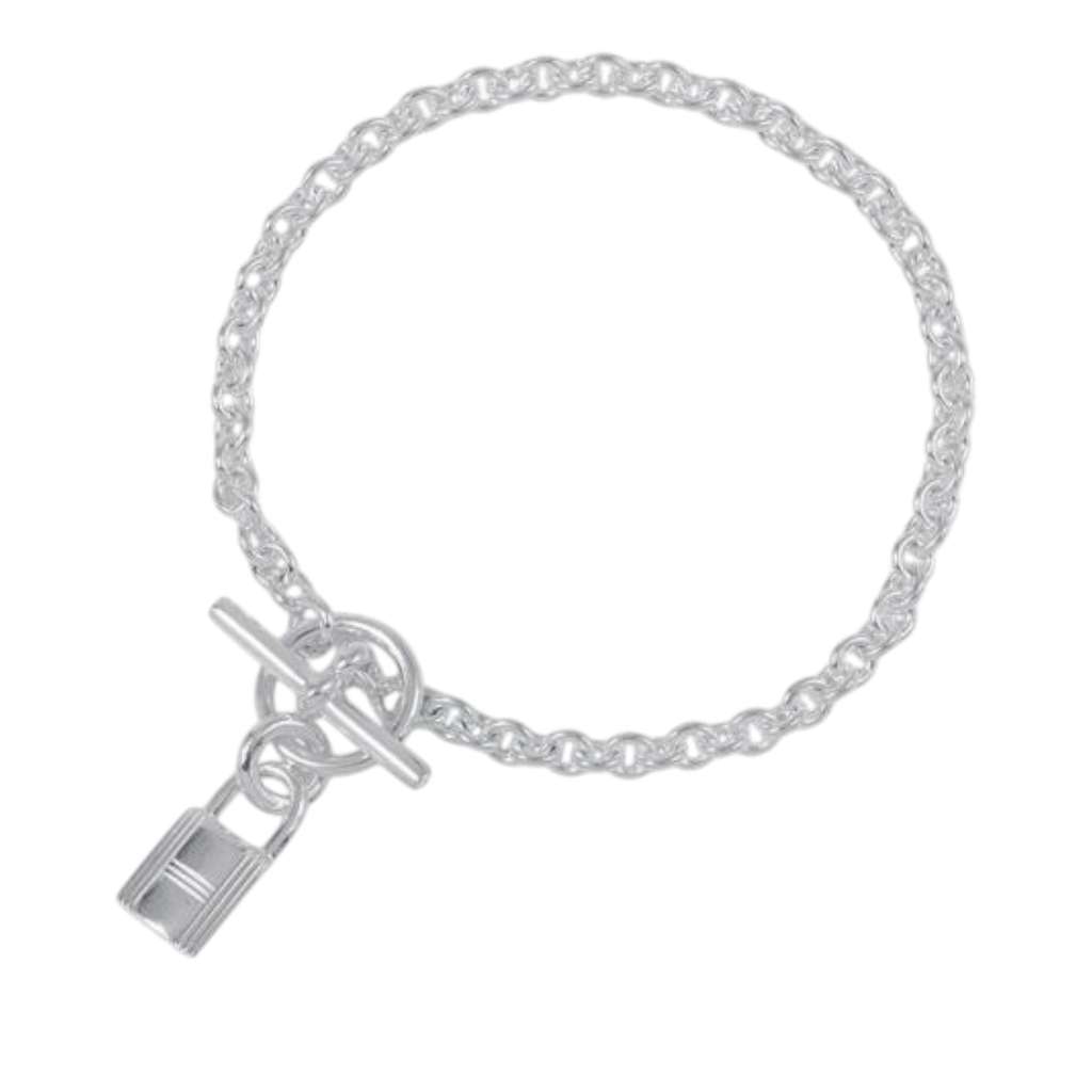 Hermès Sterling Silver Amulettes Cadena Bracelet