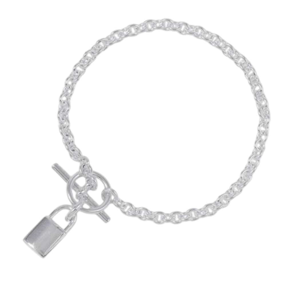 Hermès Sterling Silver Amulettes Cadena Bracelet - Back view