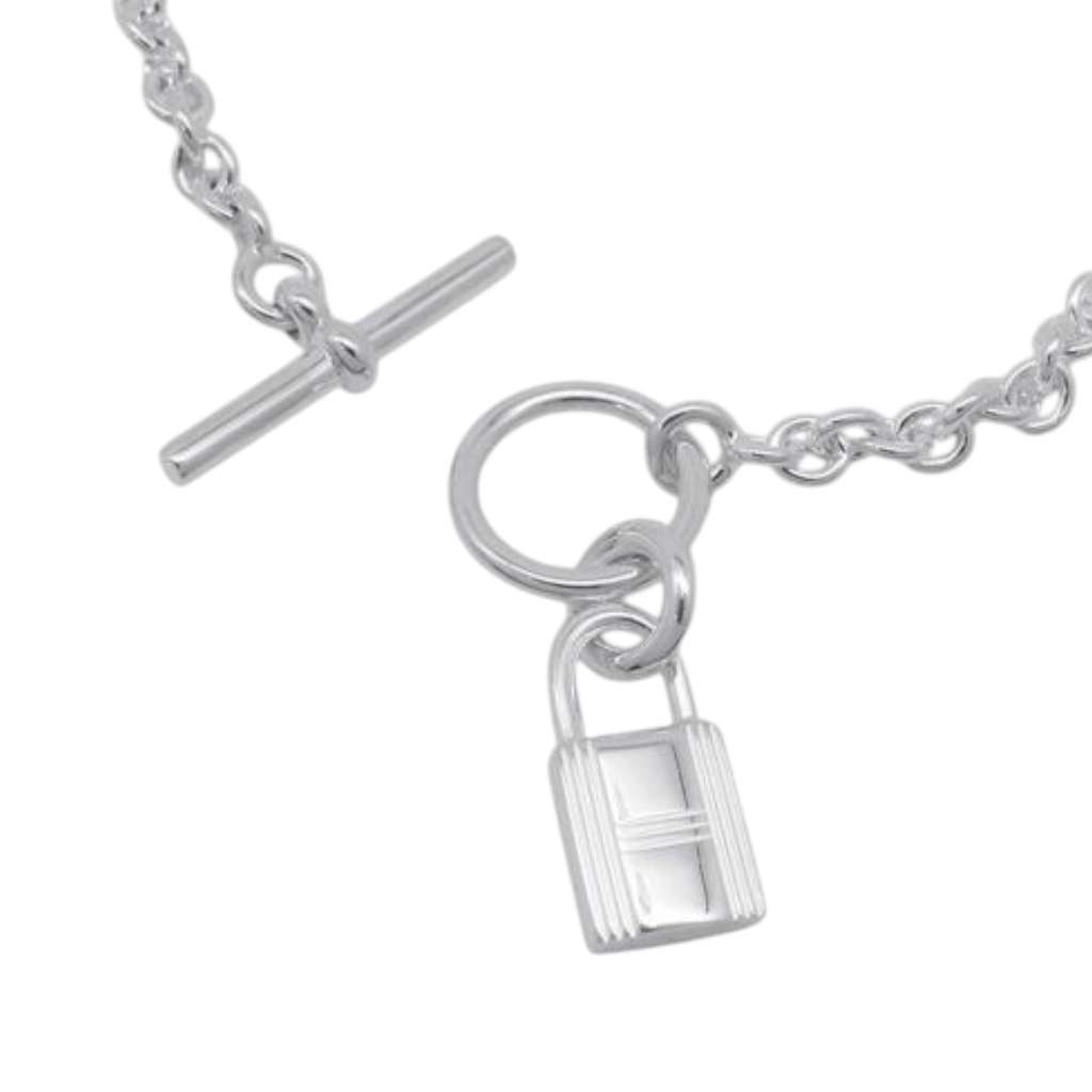 Hermès Sterling Silver Amulettes Cadena Bracelet - Side view