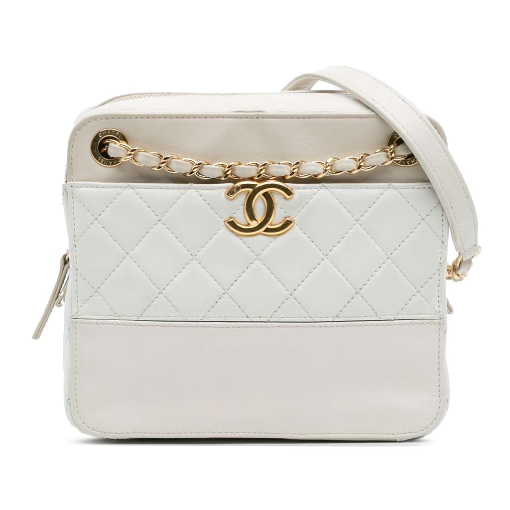 Chanel CC Quilted Lambskin Chain Crossbody