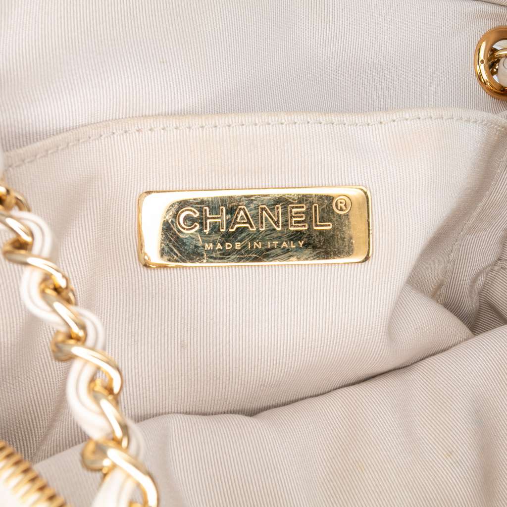 Chanel CC Quilted Lambskin Chain Crossbody - Side view