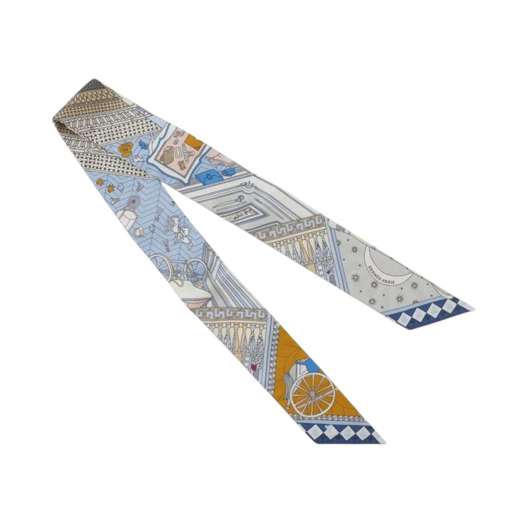 Hermès Objets de Curiosite Silk Twilly Scarf - Back view