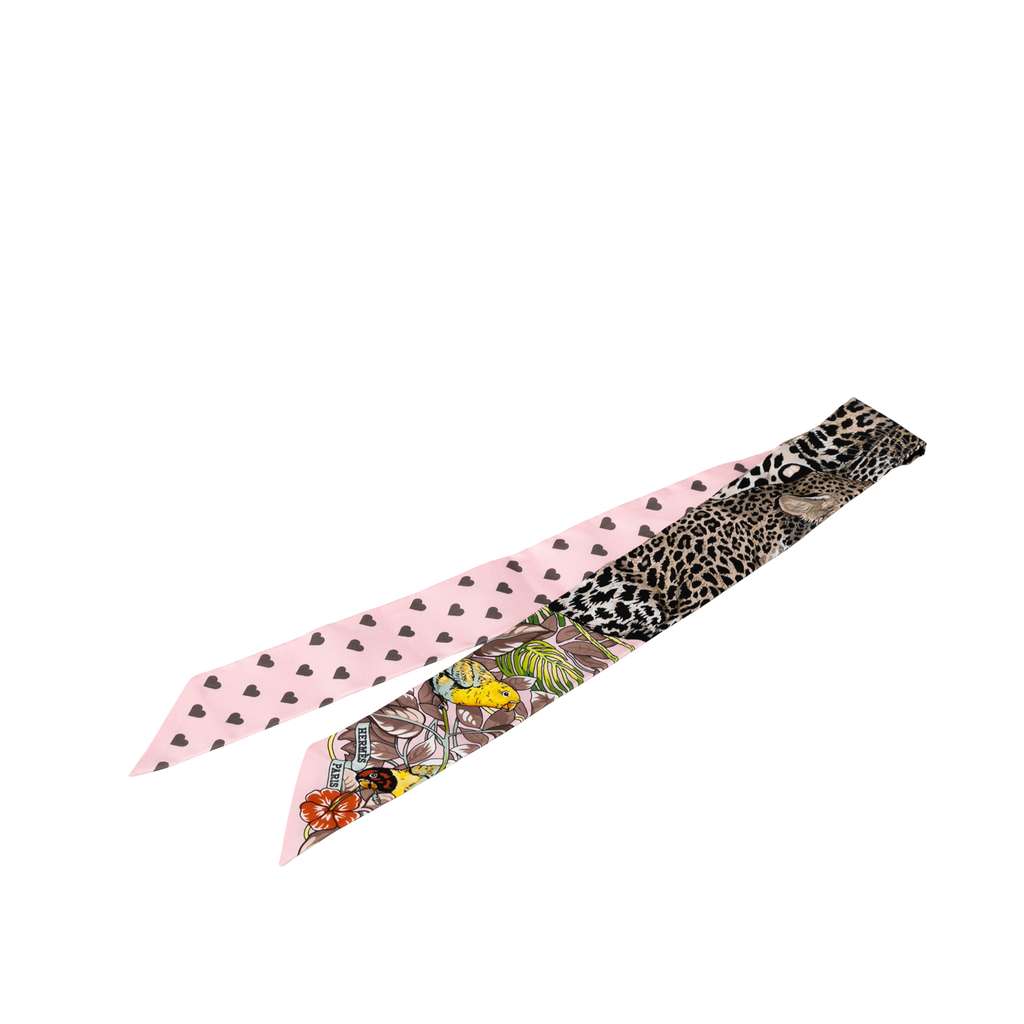 Hermès Jungle Love Love Silk Twilly Scarf