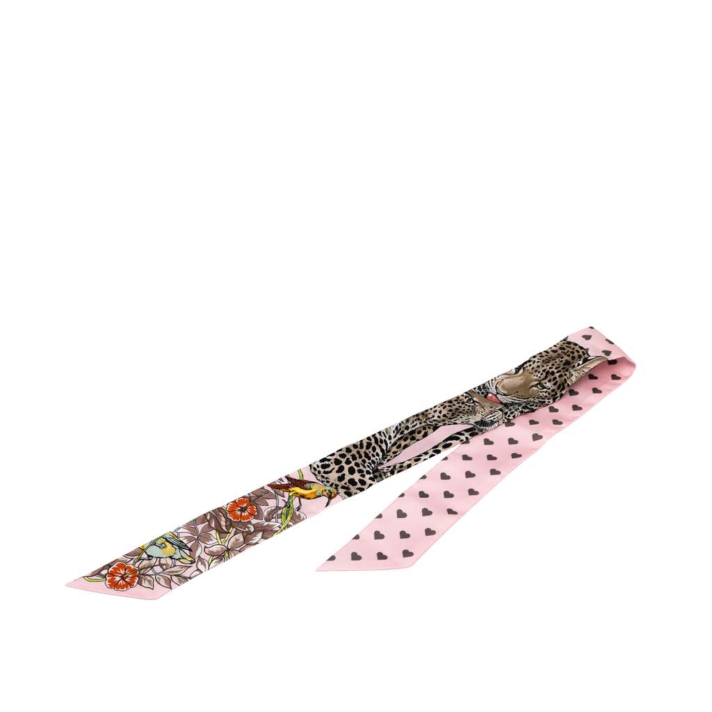 Hermès Jungle Love Love Silk Twilly Scarf - Back view