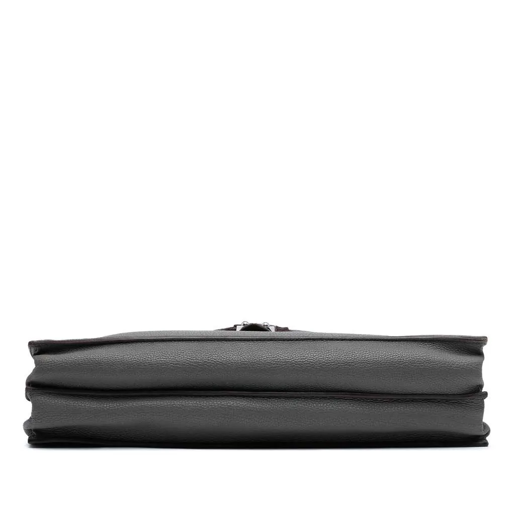 Hermès Togo Sac A Depeches 38 Grey Leather Good - Inside View