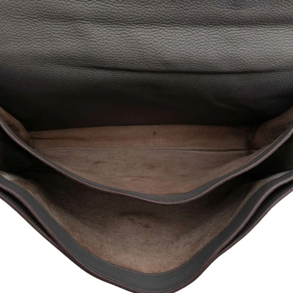 Hermès Togo Sac A Depeches 38 Grey Leather Good - Model View