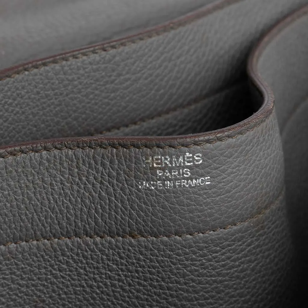 Hermès Togo Sac A Depeches 38 Grey Leather Good - Box View
