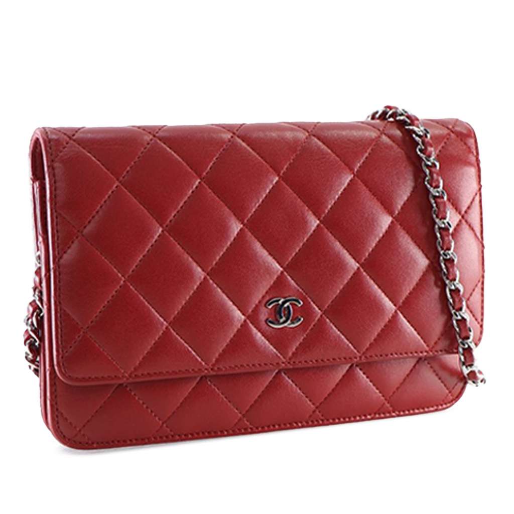 Chanel CC Quilted Lambskin Wallet on Chain - Back view