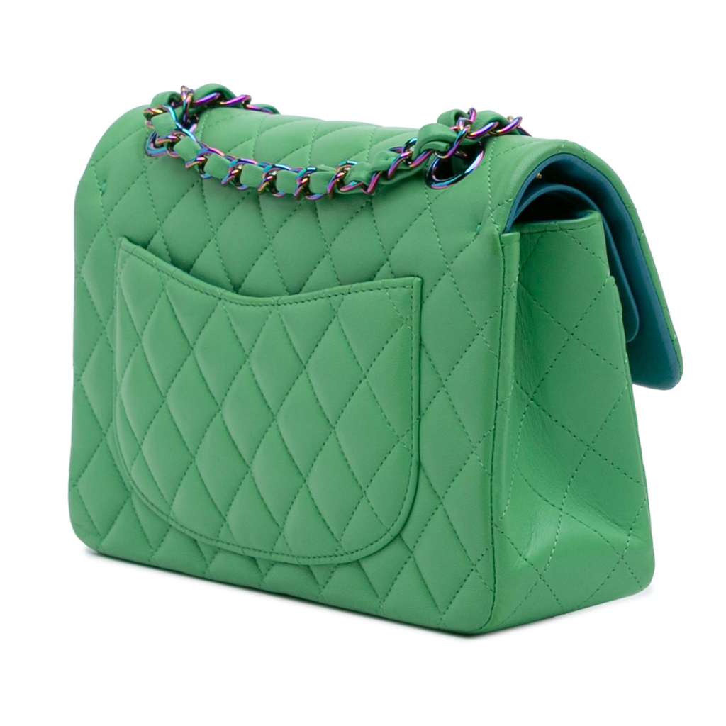 Chanel Small Classic Lambskin Rainbow Hardware Double Flap - 2