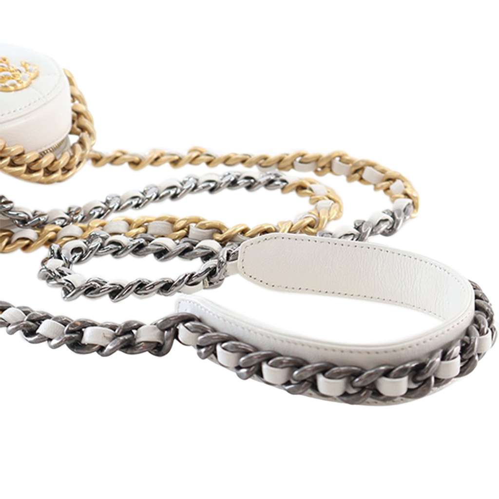 Chanel Lambskin 19 Round Clutch with Chain - Image 16