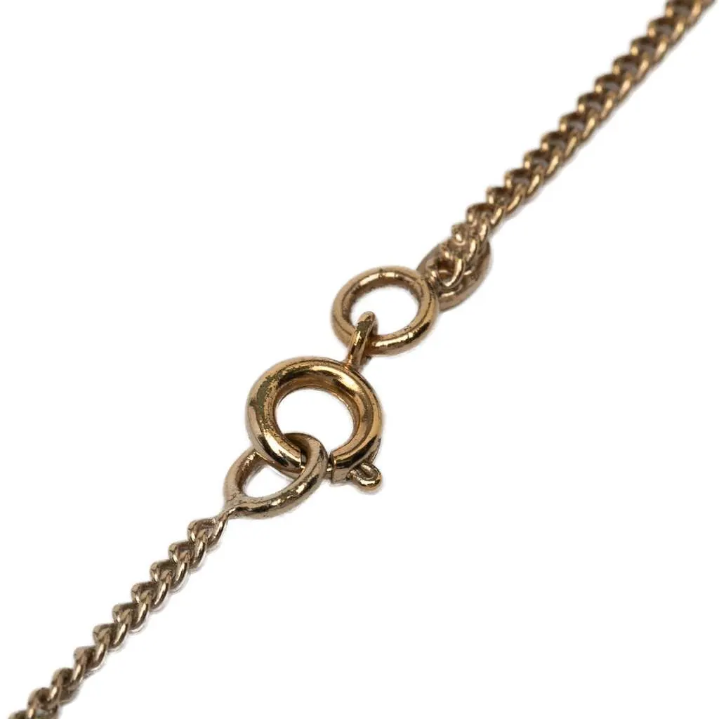 Chanel Gold Plated CC No.5 Perfume Bottle Pendant Necklace Gold Metal Good - Inside View
