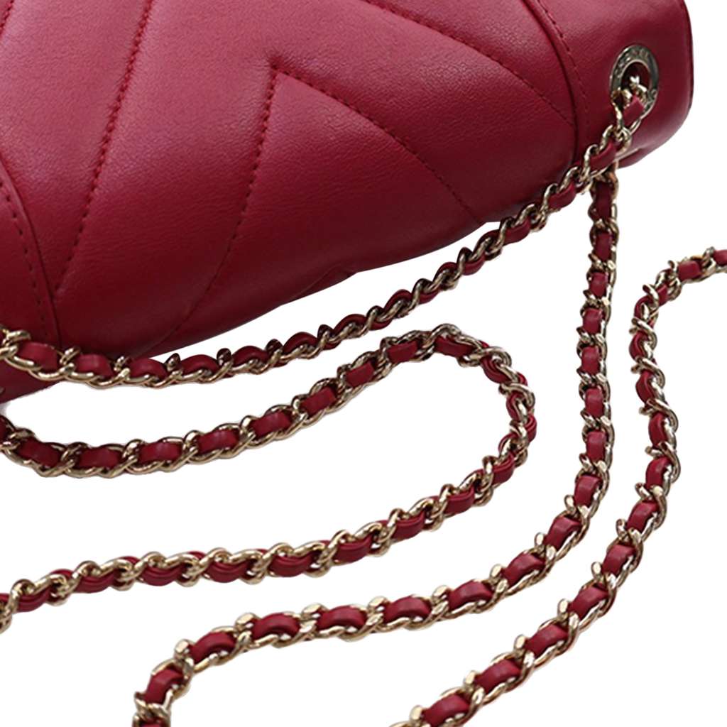 Chanel Mini Quilted Chevron Sheepskin Mademoiselle Vintage Flap - Image 16