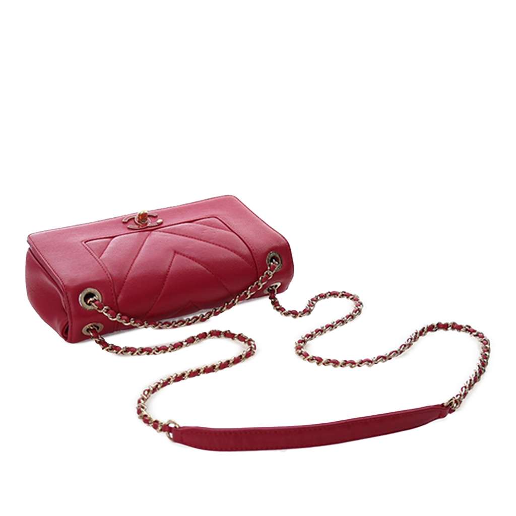 Chanel Mini Quilted Chevron Sheepskin Mademoiselle Vintage Flap - Image 17