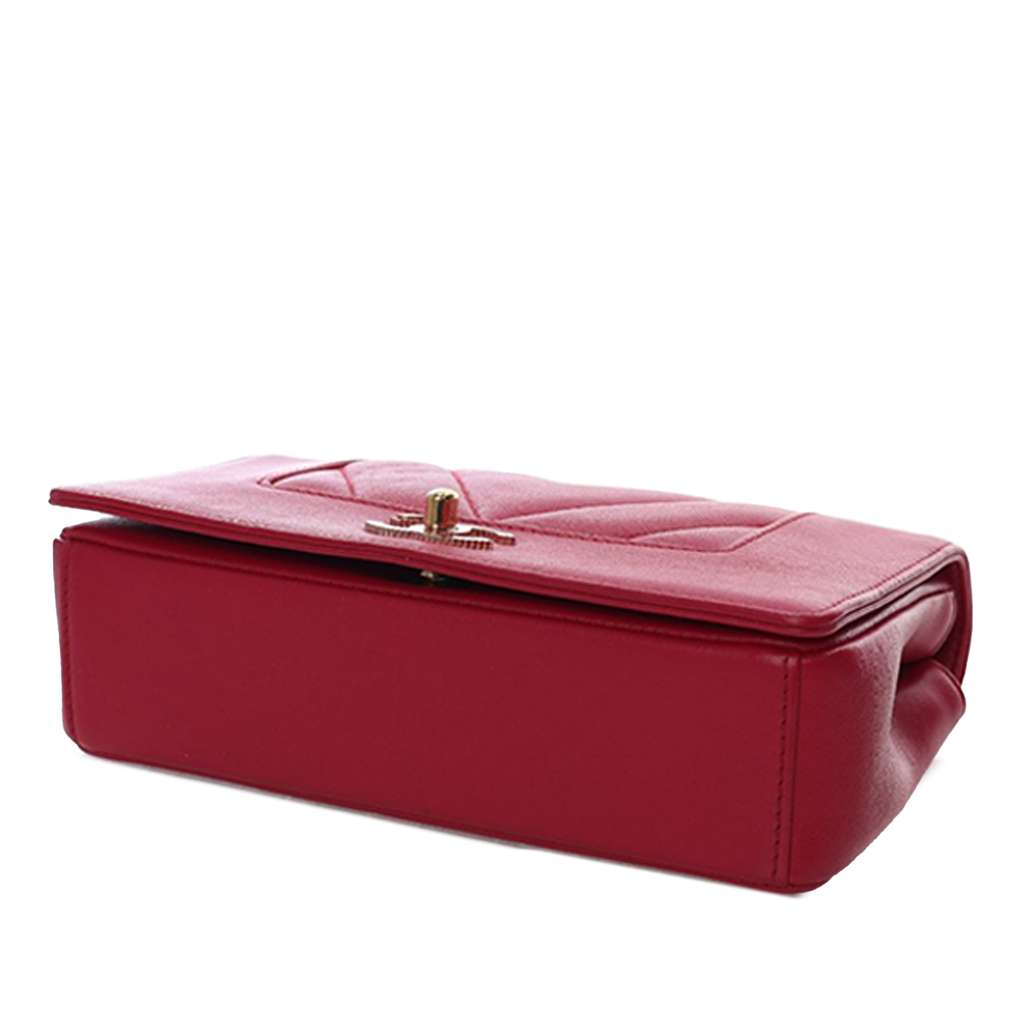 Chanel Mini Quilted Chevron Sheepskin Mademoiselle Vintage Flap - Detail 1