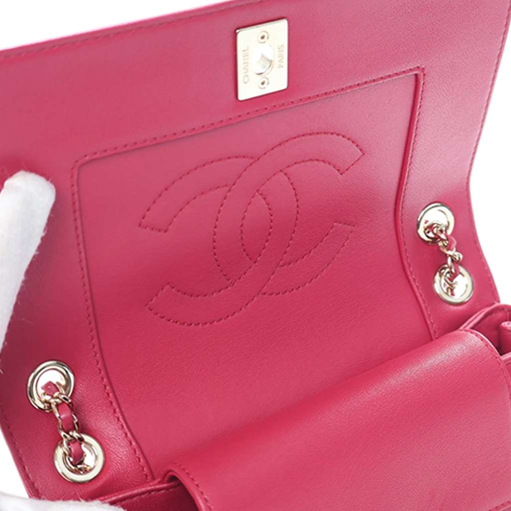 Chanel Mini Quilted Chevron Sheepskin Mademoiselle Vintage Flap - Image 10