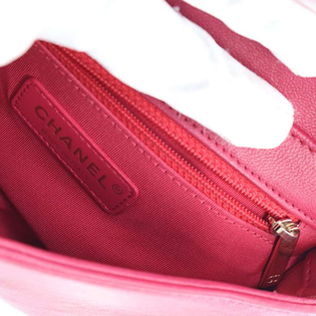 Chanel Mini Quilted Chevron Sheepskin Mademoiselle Vintage Flap - Image 11