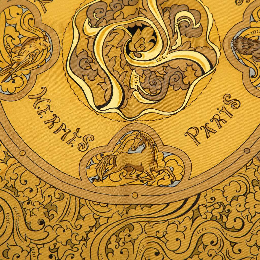 Hermès Le Mors a La Conetable Silk Twilly Scarf - Side view