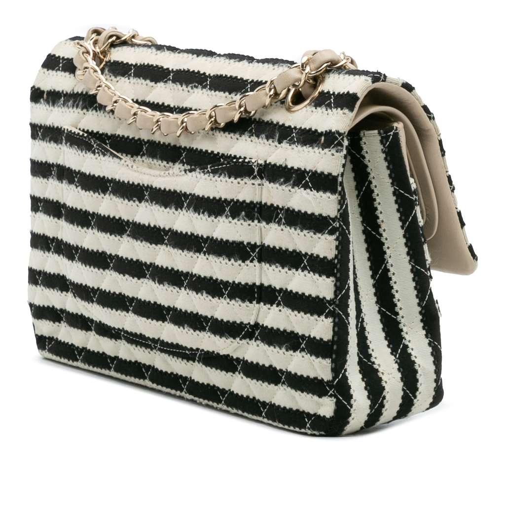 Chanel Medium Classic Jersey Coco Sailor Double Flap - Back view