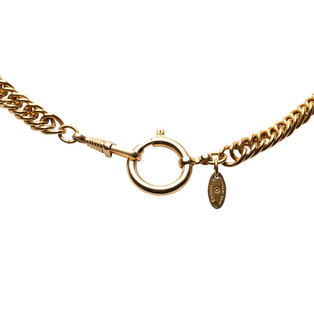 Chanel Gold Plated Loupe Magnifying Glass Pendant Necklace - Image 6
