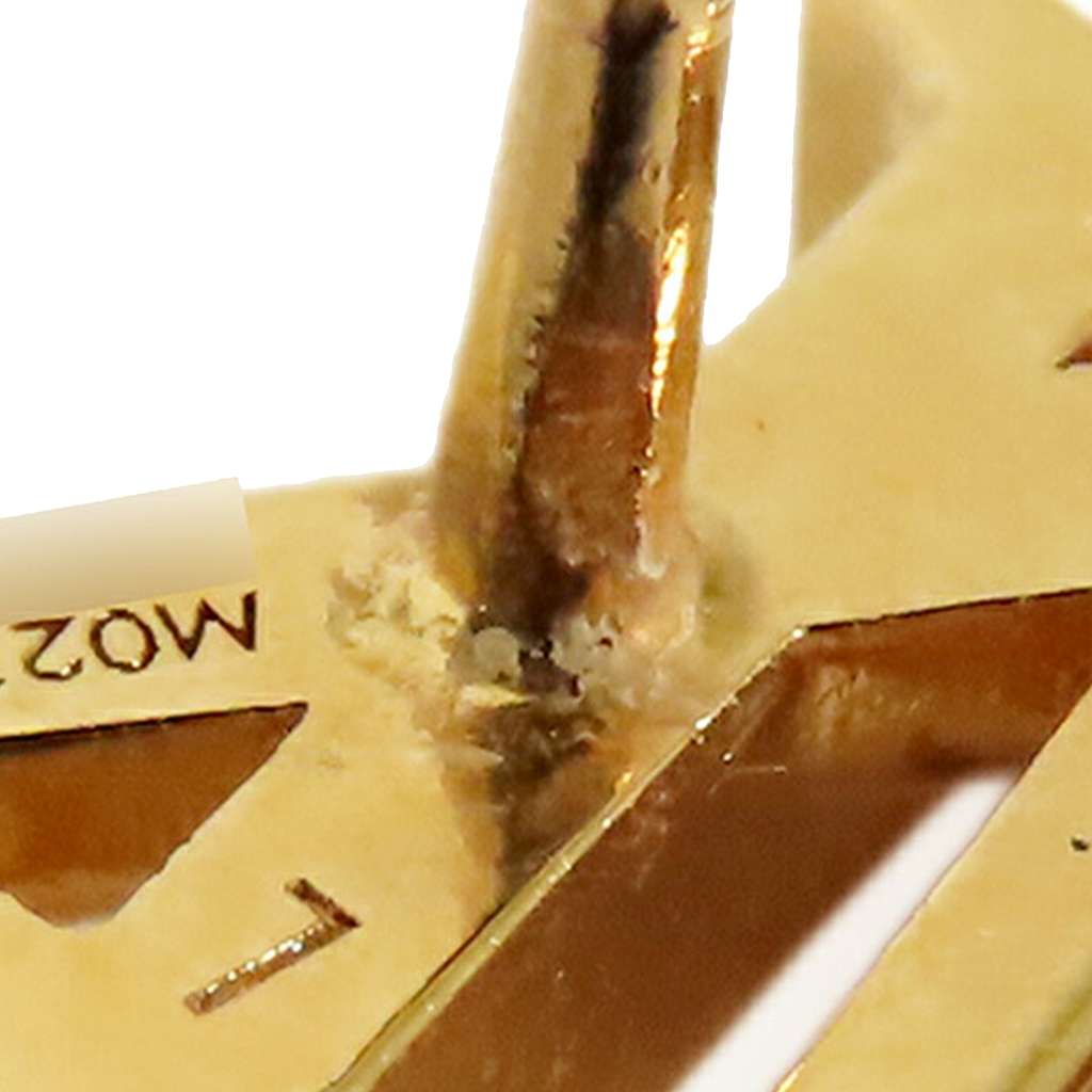 Louis Vuitton Gold Plated LV Iconic Flower Push Back Earrings - Side view