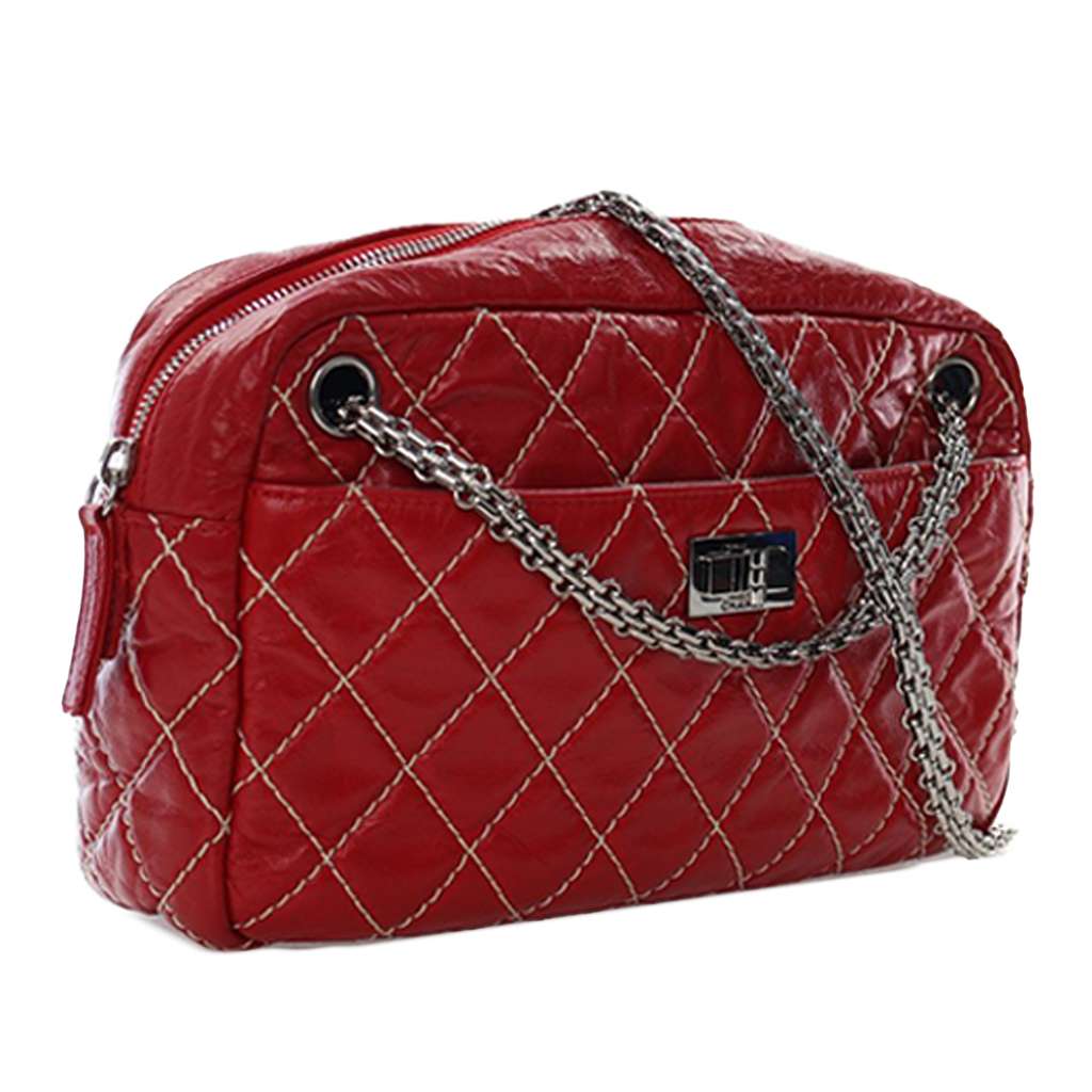 Chanel Medium Quilted Aged Calfskin Reissue Camera Bag - Back view