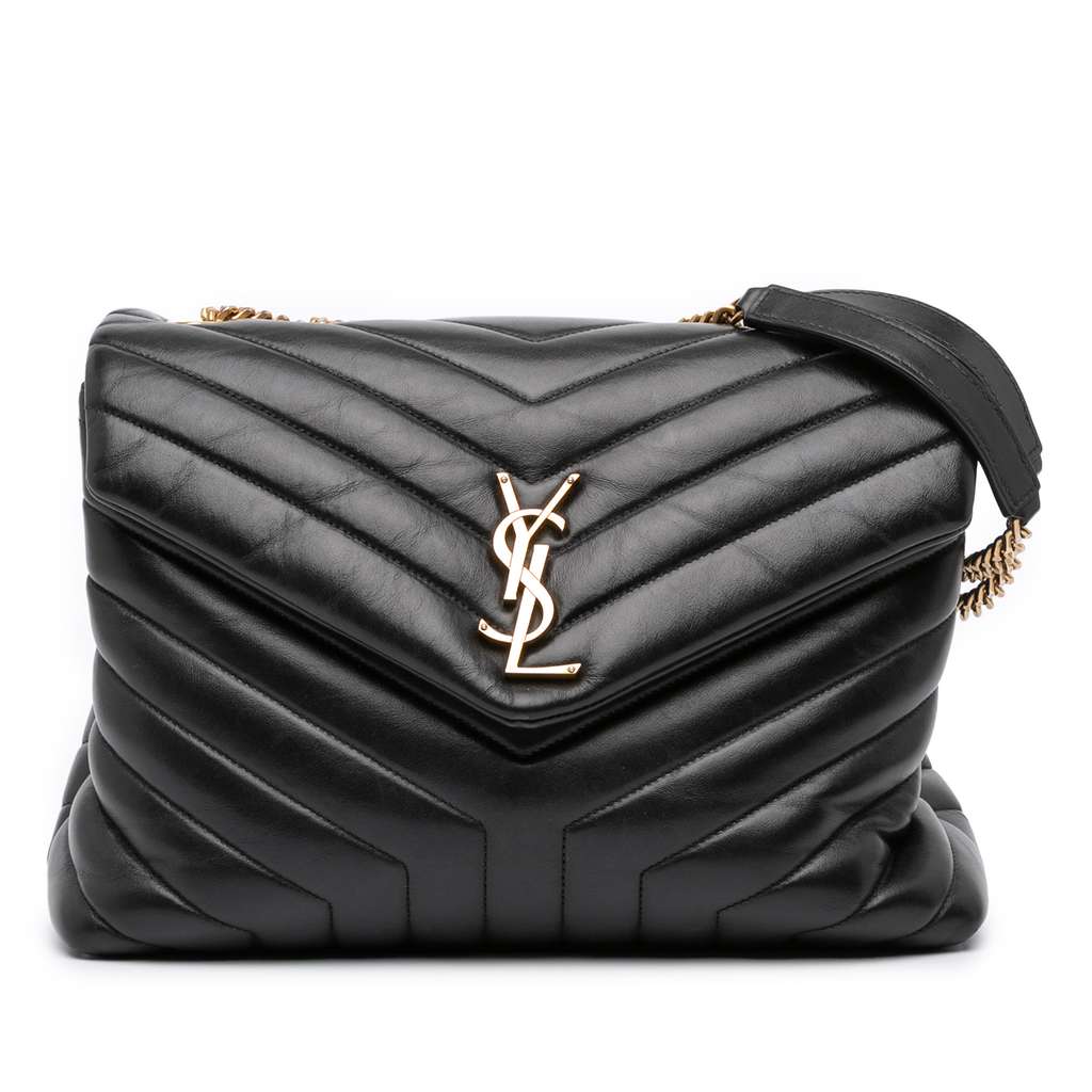 Saint Laurent Medium Matelasse Leather LouLou Shoulder Bag