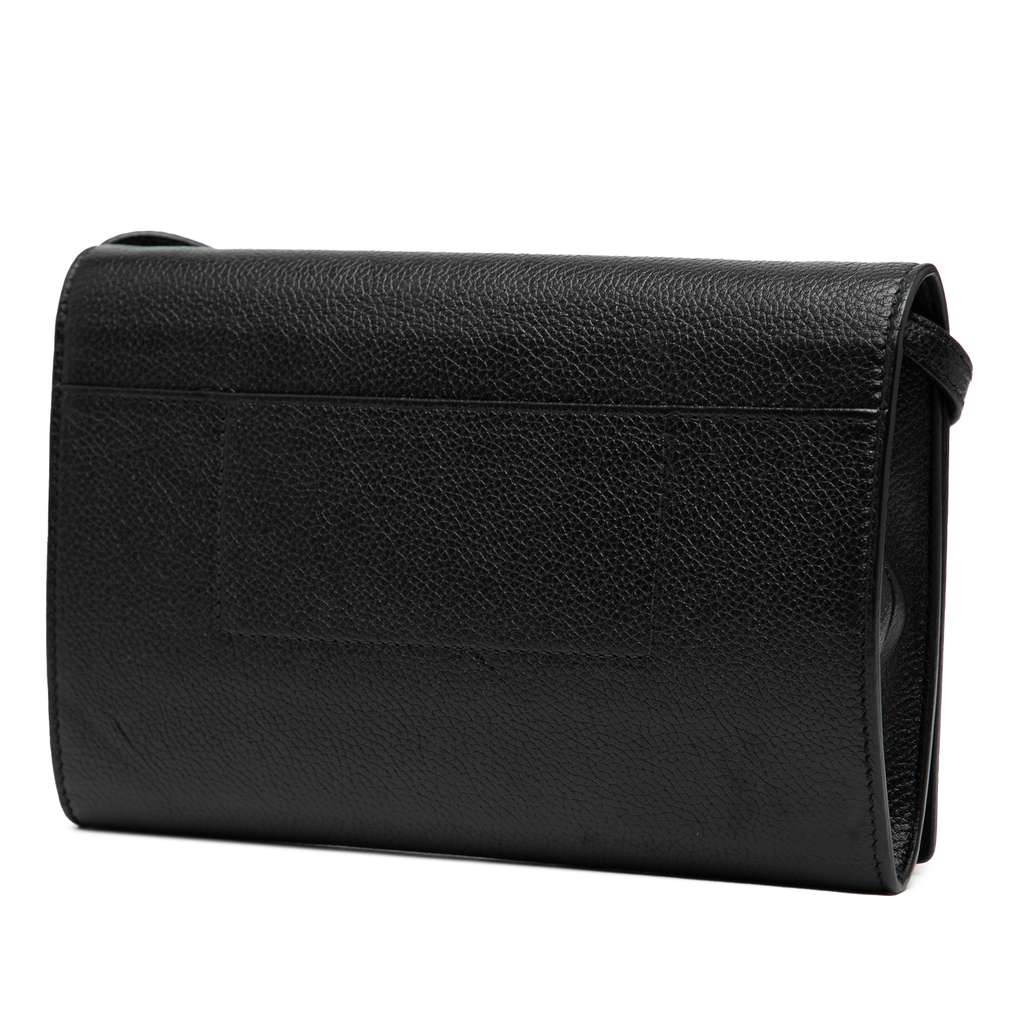 Balenciaga Small Leather Logo Flap Crossbody - Back view