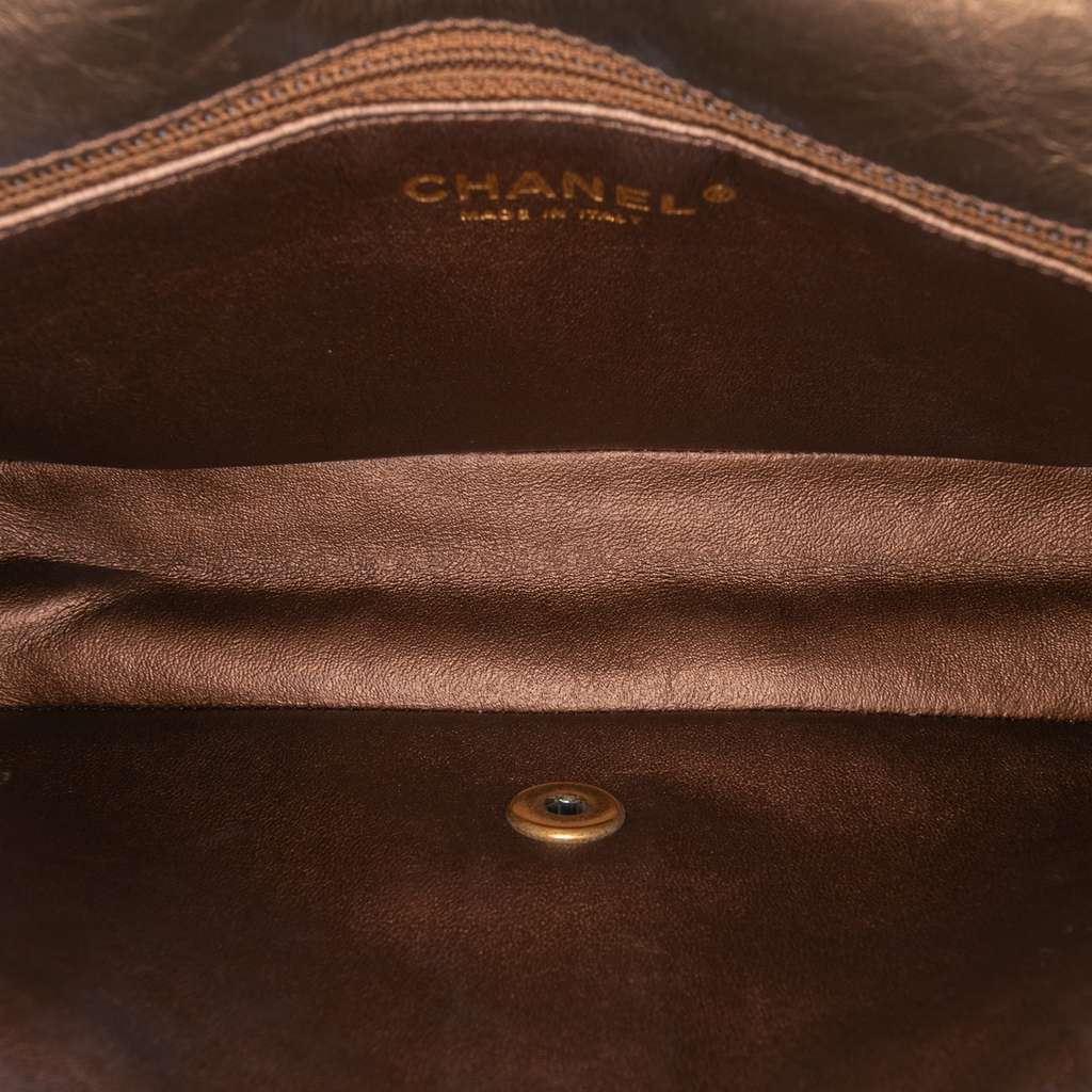 Chanel Paris Dallas Metallic Calfskin Embossed Logo Flap - 4