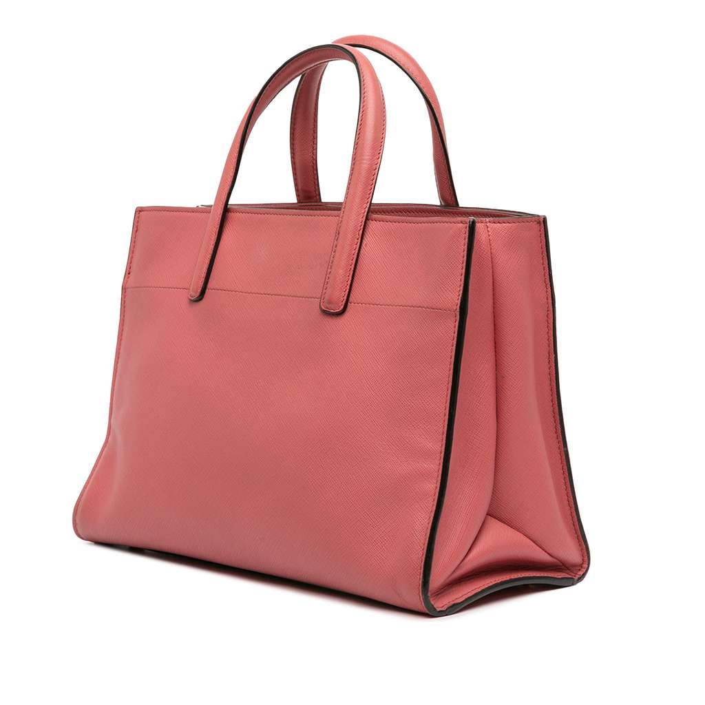 Prada Saffiano Soft Triple Pocket Tote - Back view