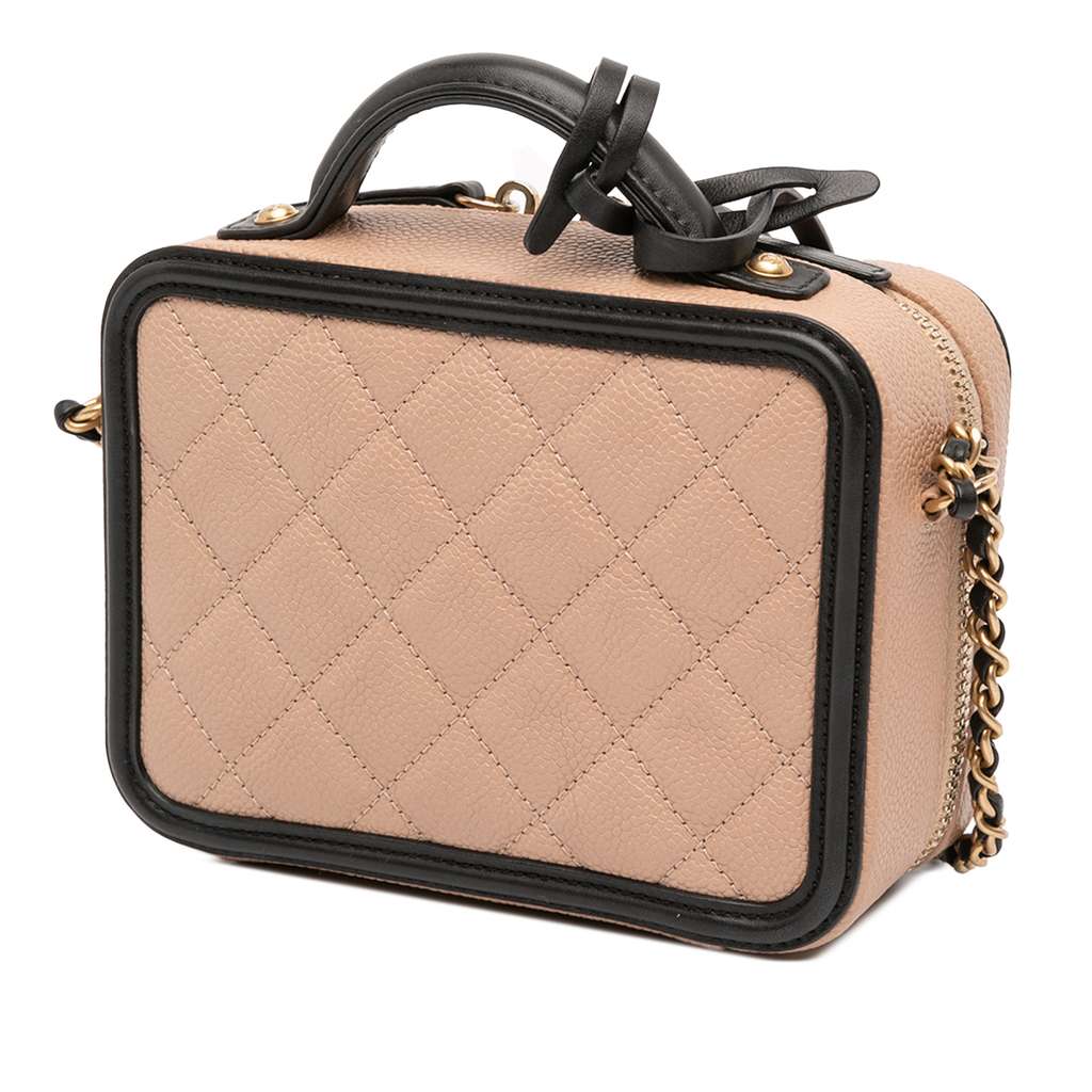 Chanel Small Caviar CC Filigree Vanity Case - Back view