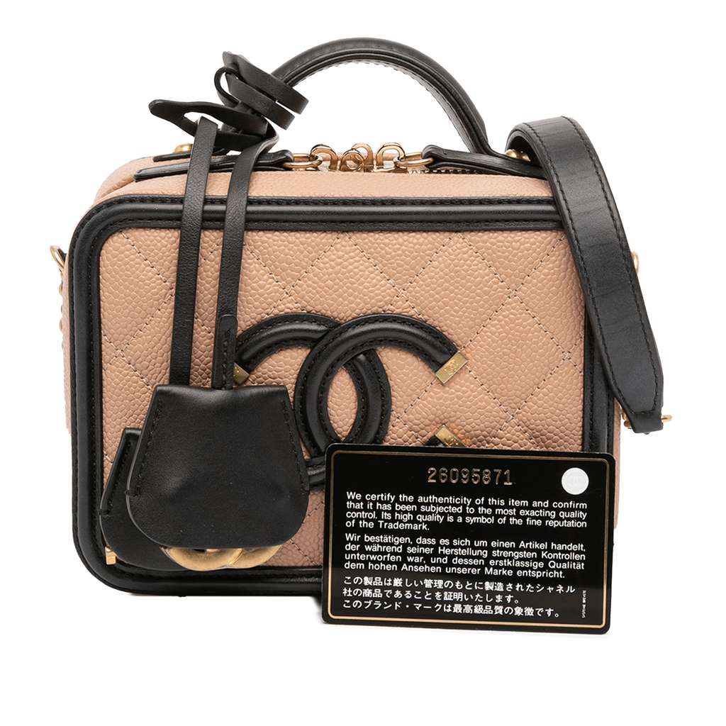 Chanel Small Caviar CC Filigree Vanity Case - Image 14