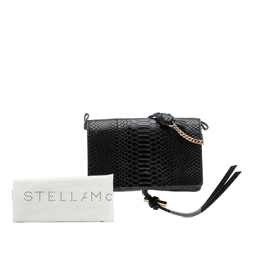 Stella Mccartney Snakeskin Embossed Faux Leather Flo Crossbody - Image 14