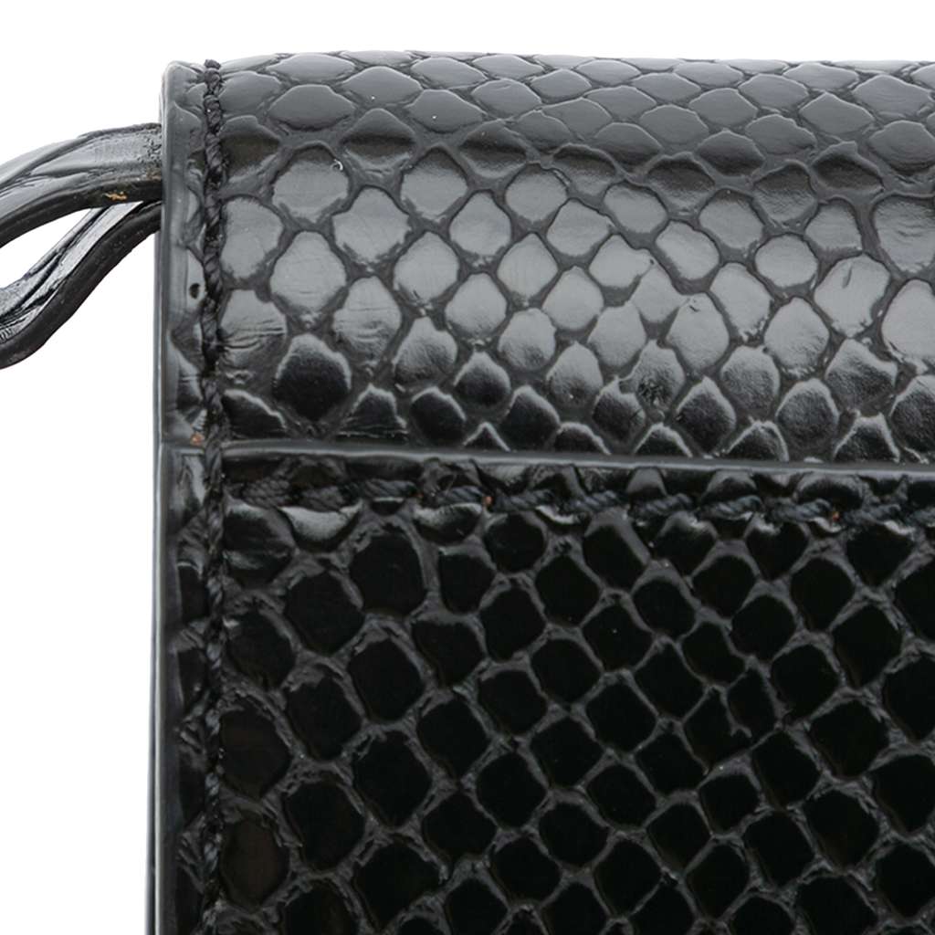 Stella Mccartney Snakeskin Embossed Faux Leather Flo Crossbody - Image 12