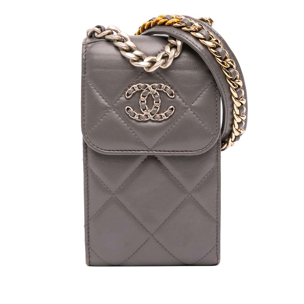 Chanel Lambskin 19 Phone Holder with Chain