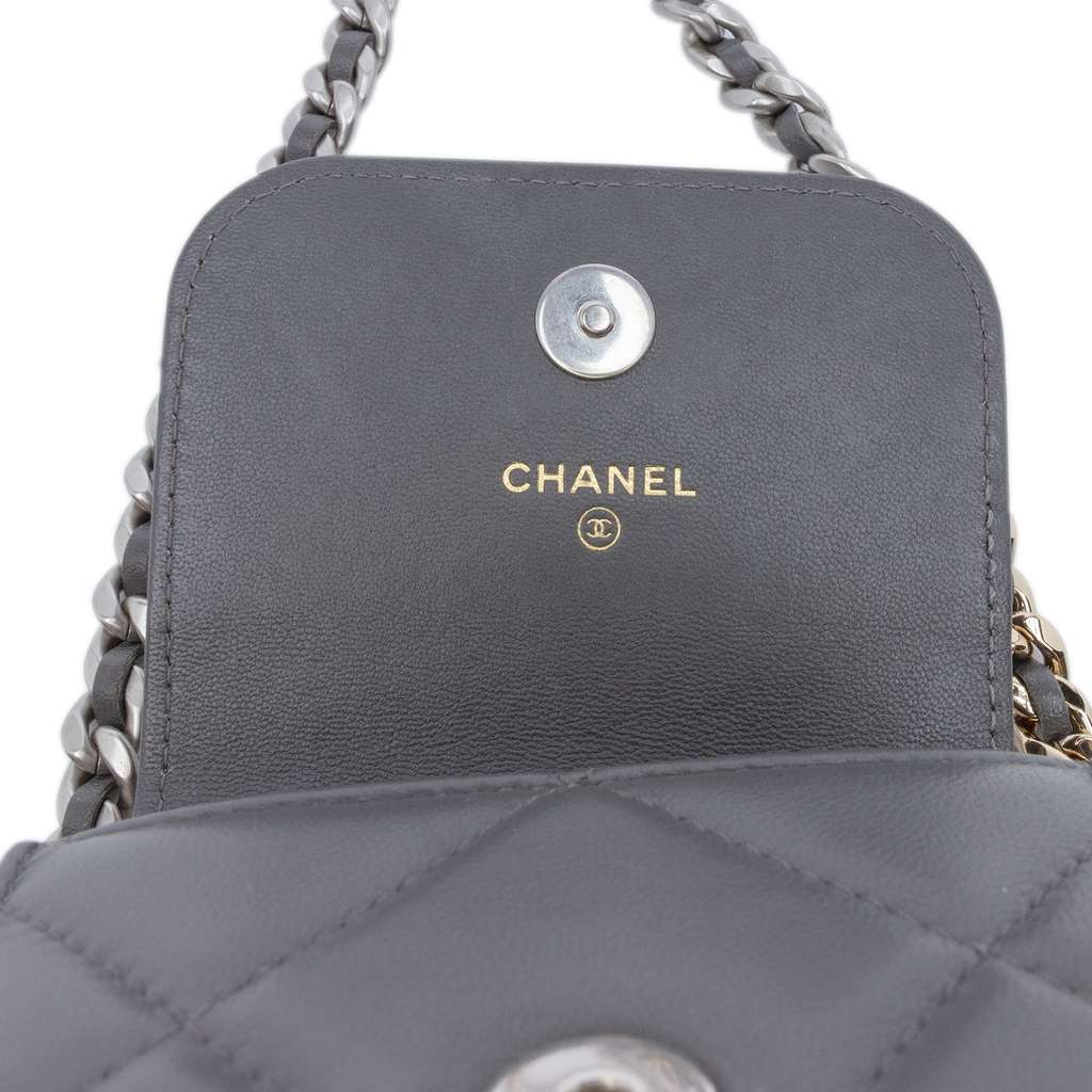 Chanel Lambskin 19 Phone Holder with Chain - Side view
