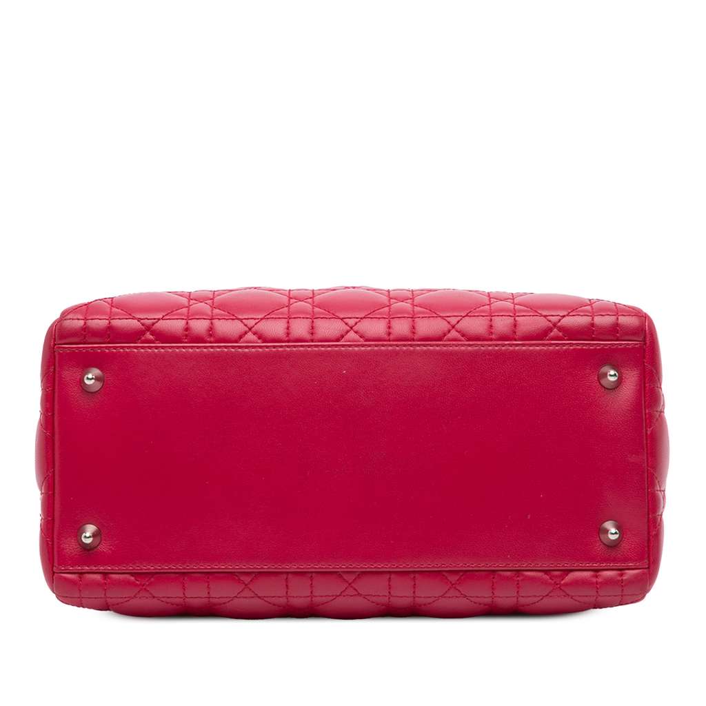 Dior Medium Lambskin Cannage Lady Dior - Image 6