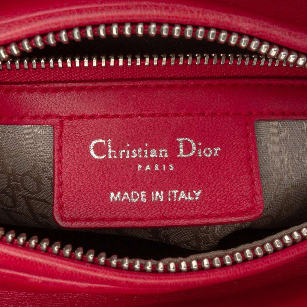 Dior Medium Lambskin Cannage Lady Dior - Side view