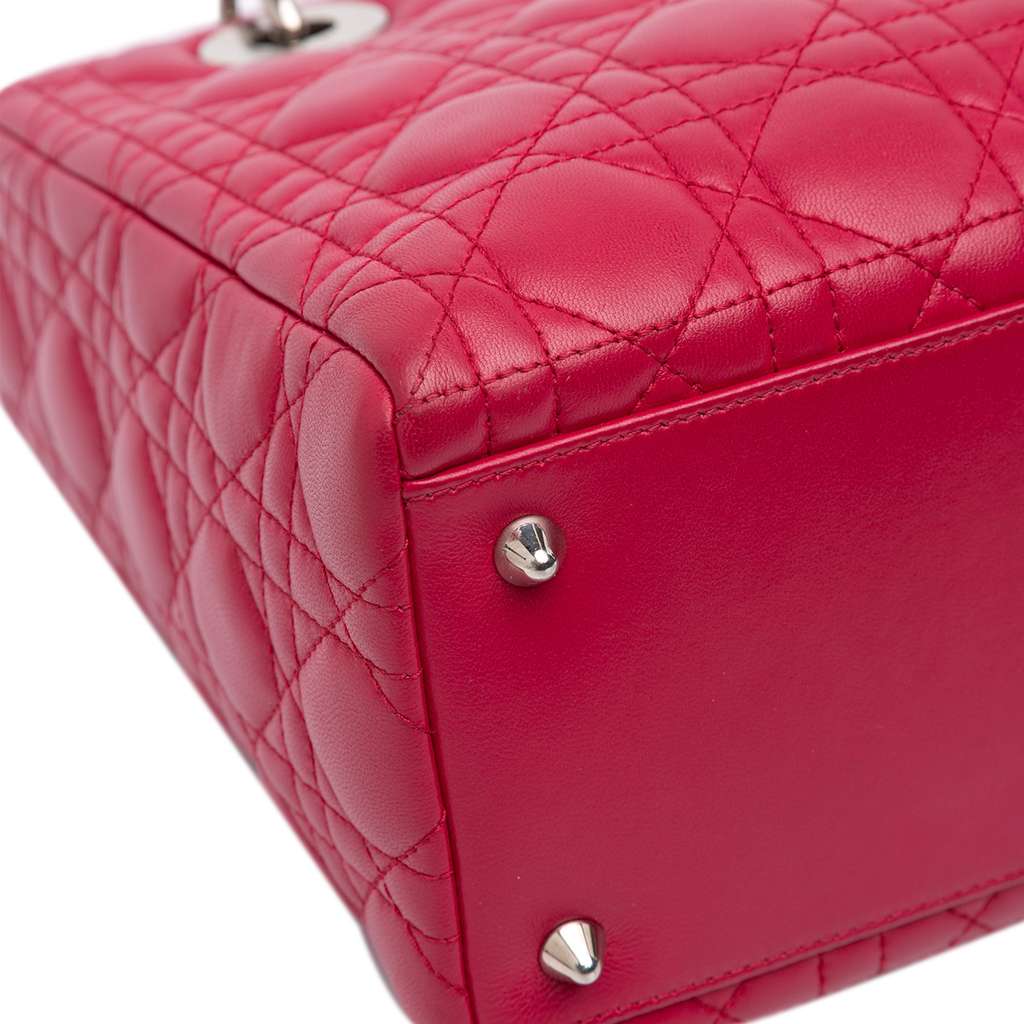 Dior Medium Lambskin Cannage Lady Dior - Image 10