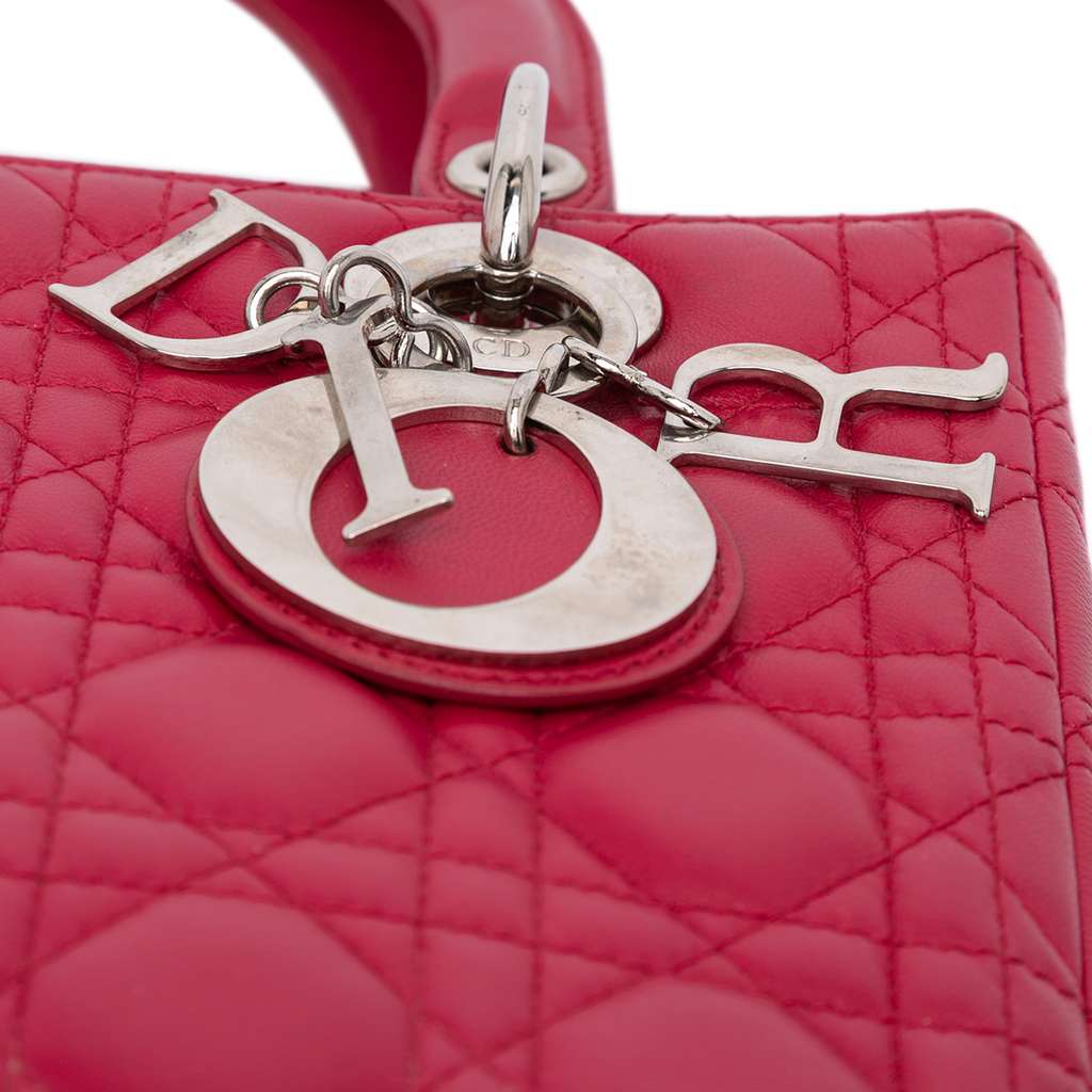Dior Medium Lambskin Cannage Lady Dior - Image 11