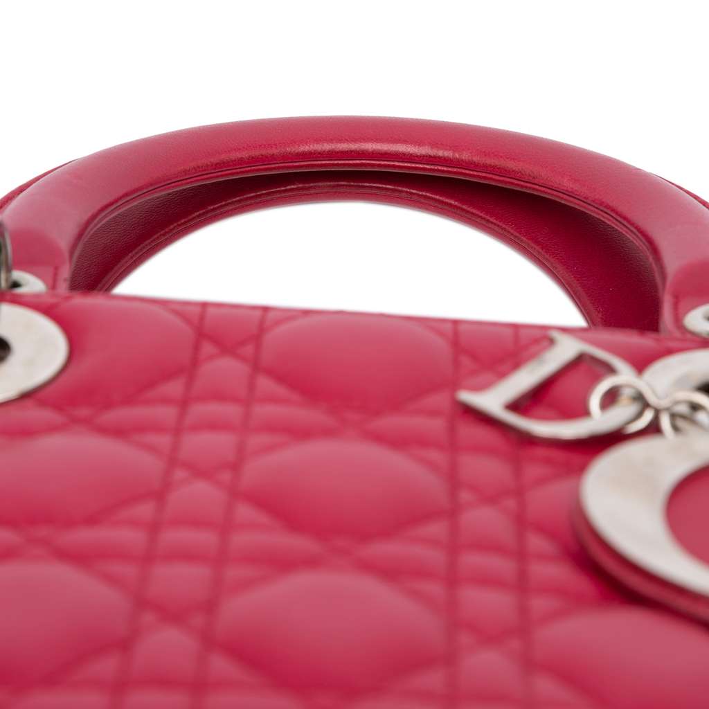 Dior Medium Lambskin Cannage Lady Dior - Image 12