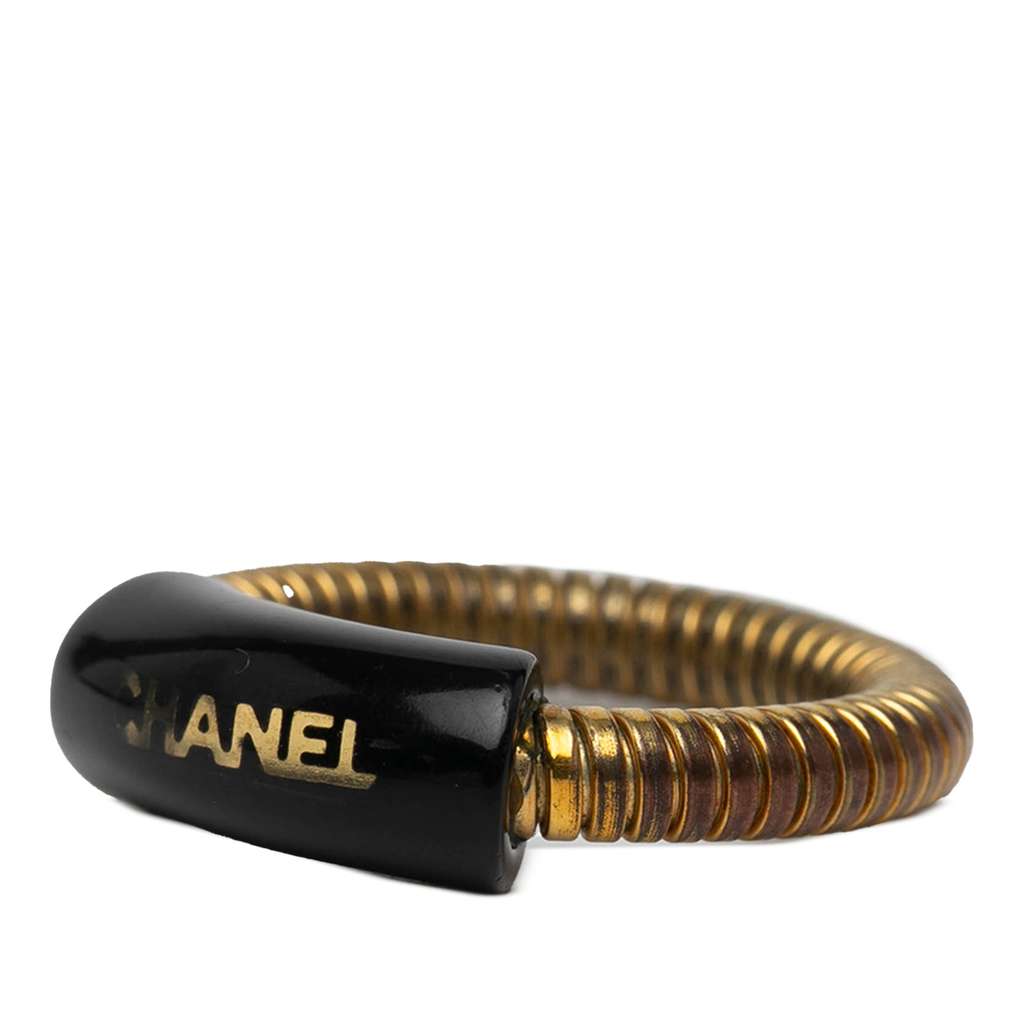 Chanel Gold Plated Logo Ring - Back view