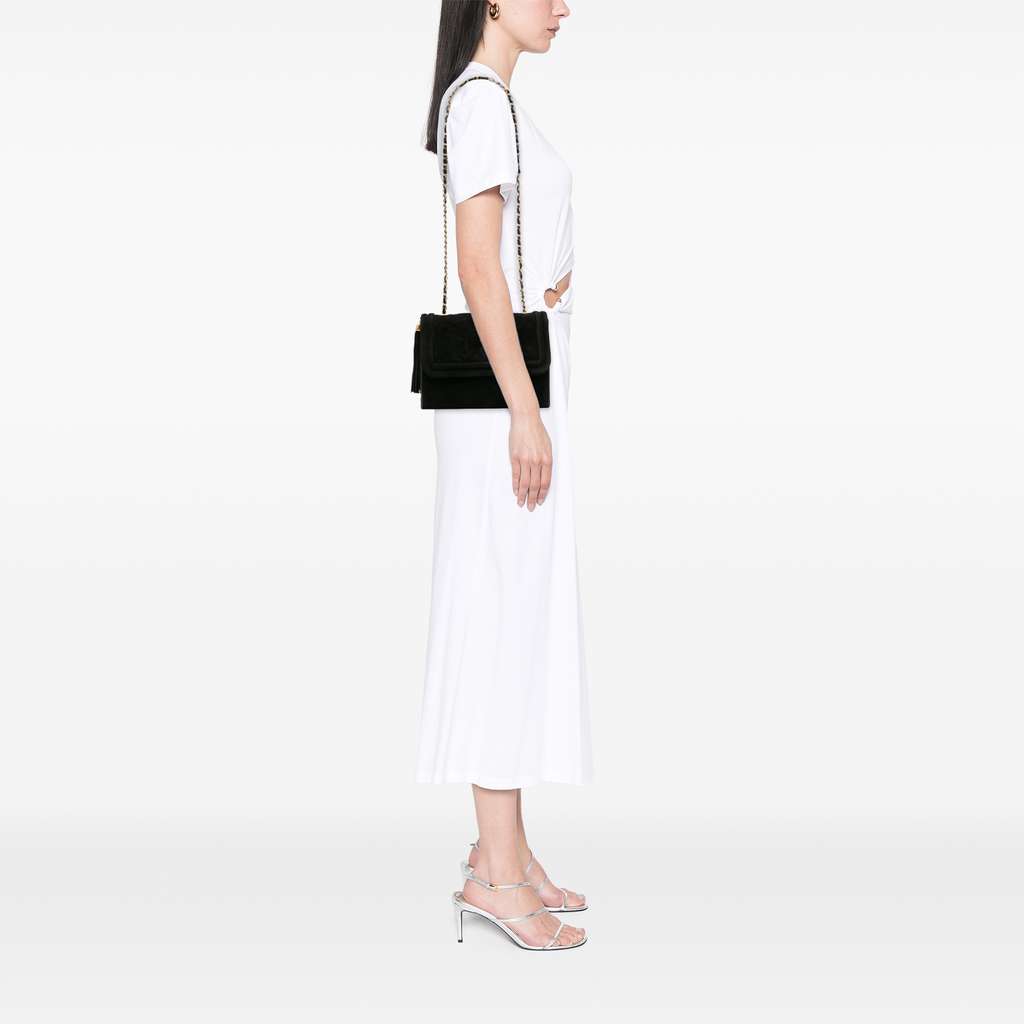 Chanel Quilted Suede Tassel Flap - Image 13