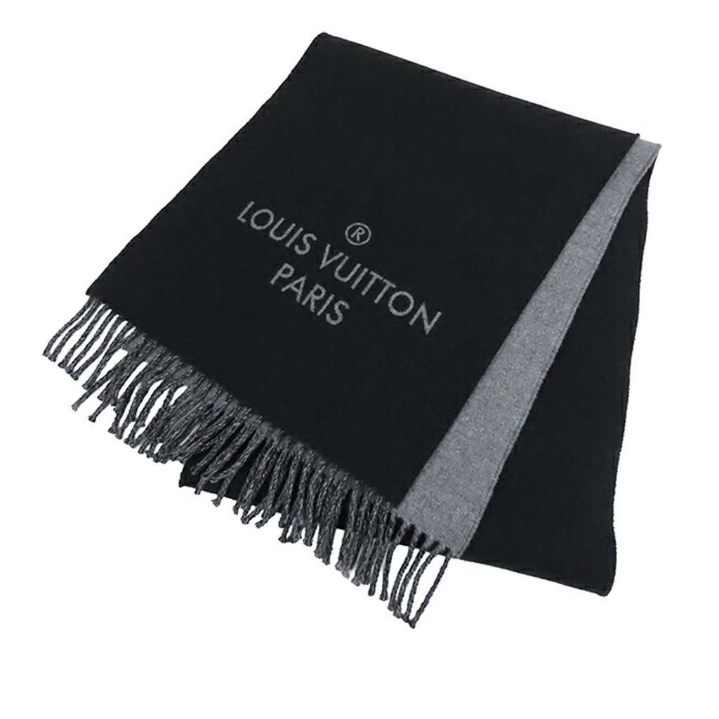 Louis Vuitton Wool and Cashmere Echarpe City Alps Logo Patch Scarf - 2