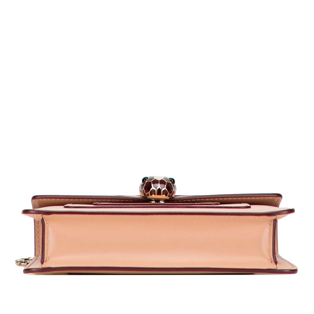 Bvlgari Small Leather Square Serpenti Forever Chain Crossbody - 3