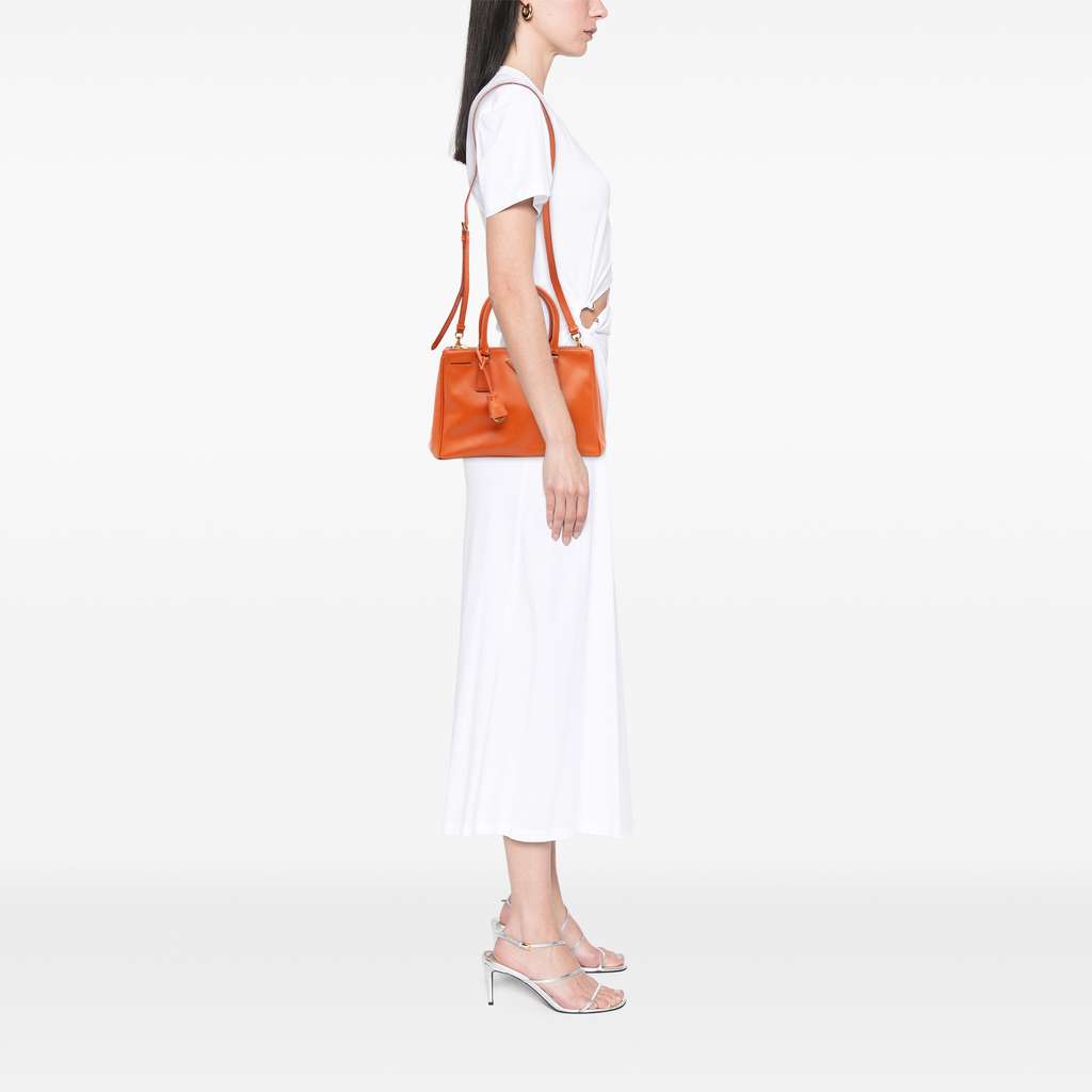 Prada Small Saffiano Lux Galleria Double Zip Satchel - Image 14