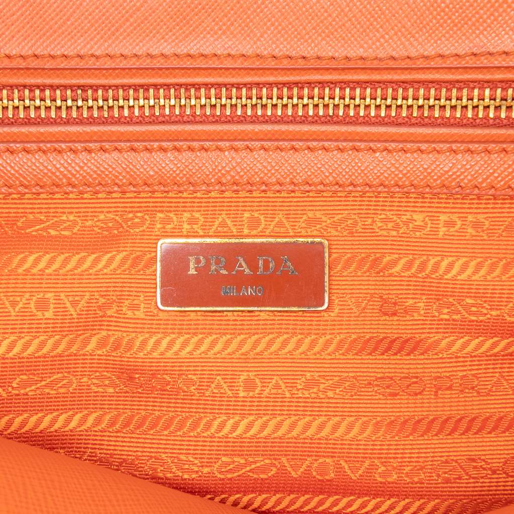 Prada Small Saffiano Lux Galleria Double Zip Satchel - Side view
