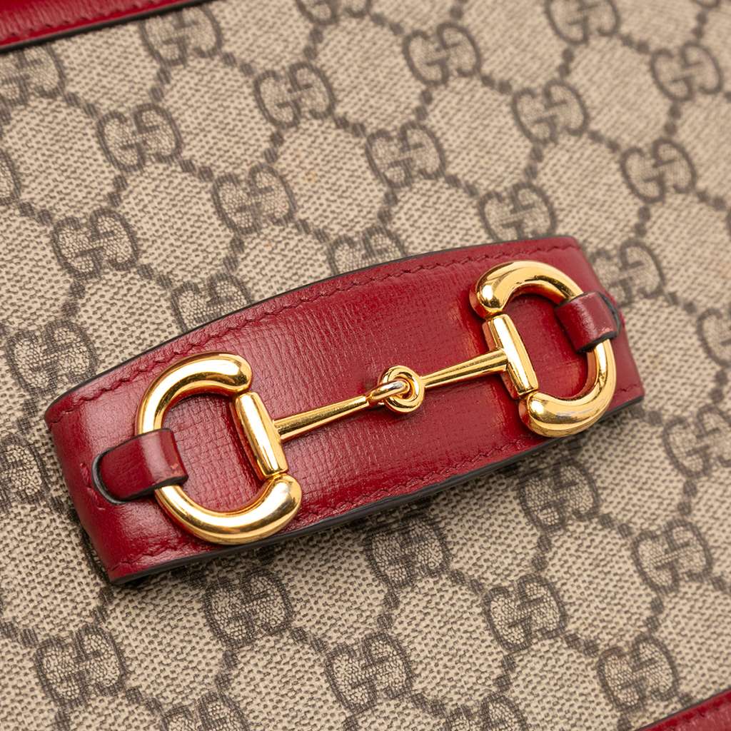 Gucci Medium GG Supreme Horsebit 1955 Shoulder Bag - Image 10