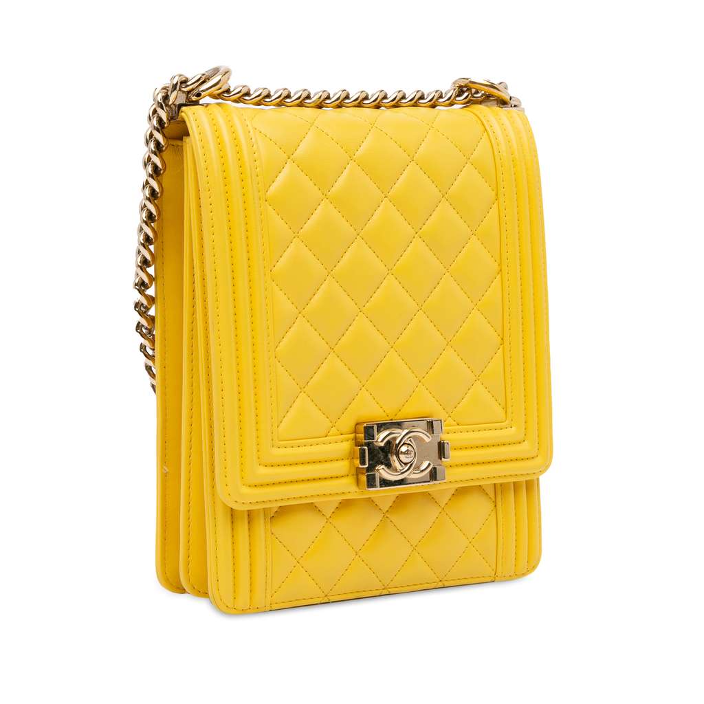 Chanel Quilted Lambskin North South Boy Flap - Back view