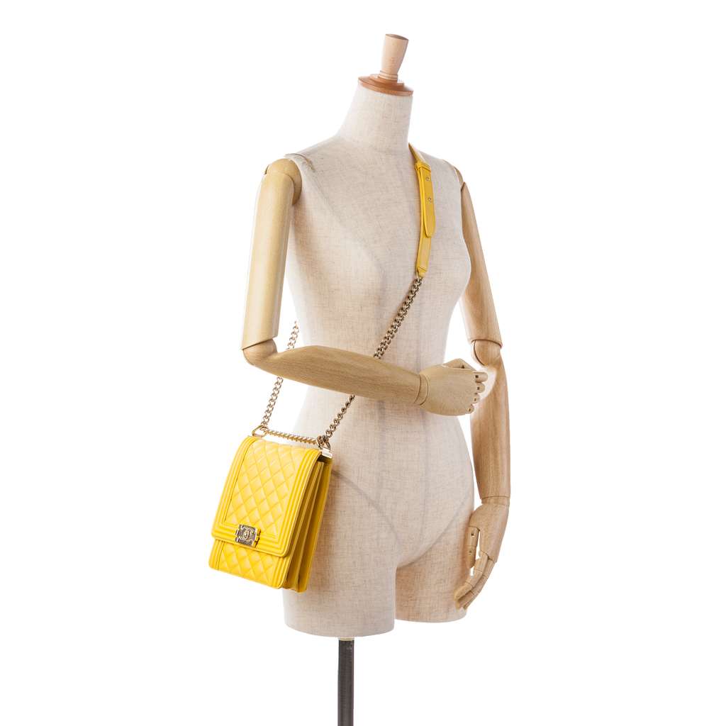 Chanel Quilted Lambskin North South Boy Flap - Image 14